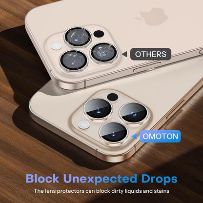 OMOTON Kamera Objektivschutz für iPhone 16 Pro/16 Pro Max
