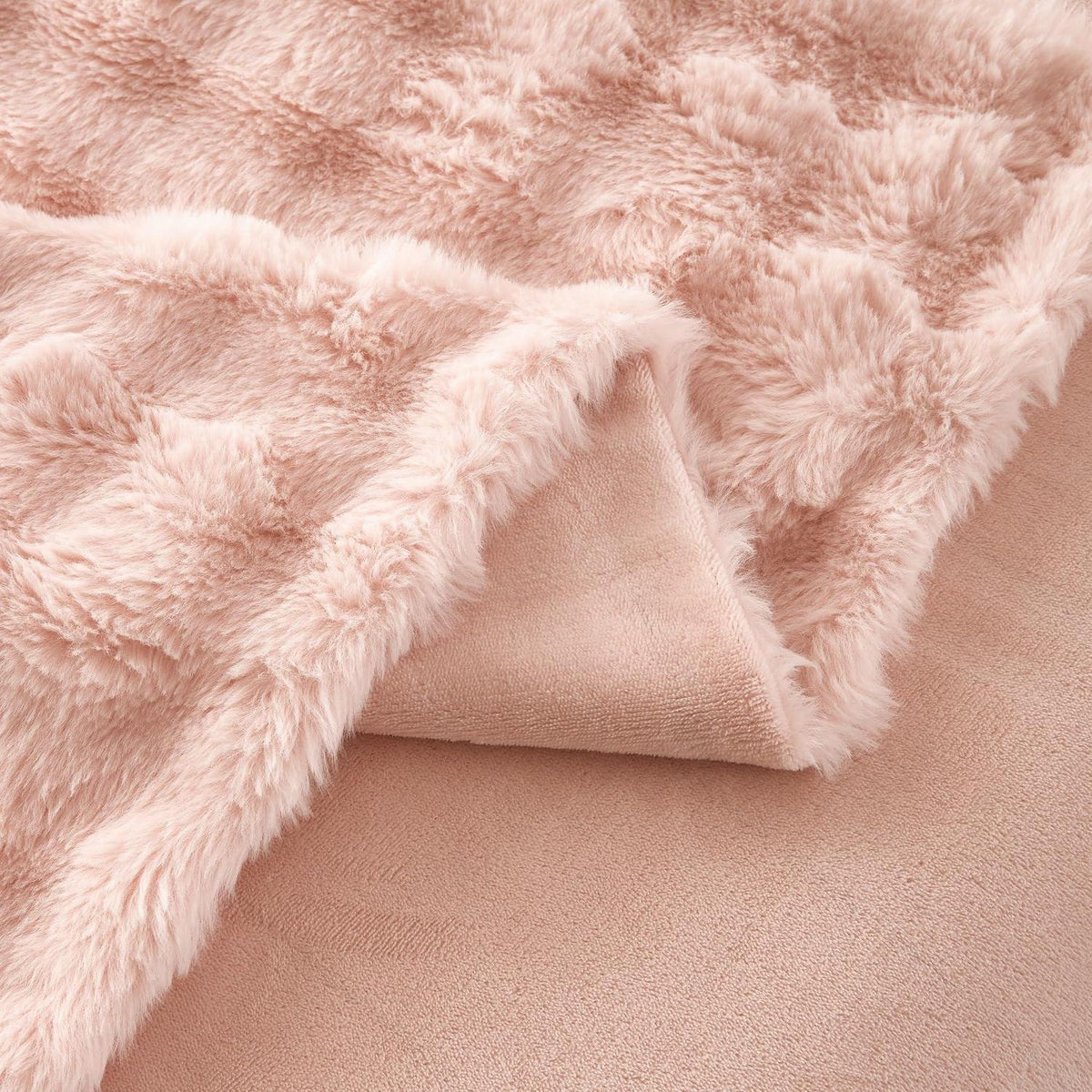 Plüsch Bettwäsche Set 200x200 Rosa - Winterwarm & Kuschelig