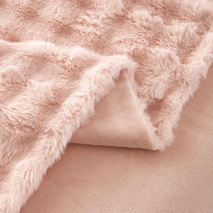 Plüsch Bettwäsche Set 200x200 Rosa - Winterwarm & Kuschelig
