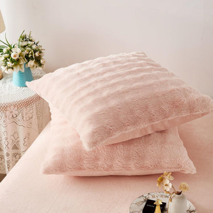 Plüsch Bettwäsche Set 200x200 Rosa - Winterwarm & Kuschelig