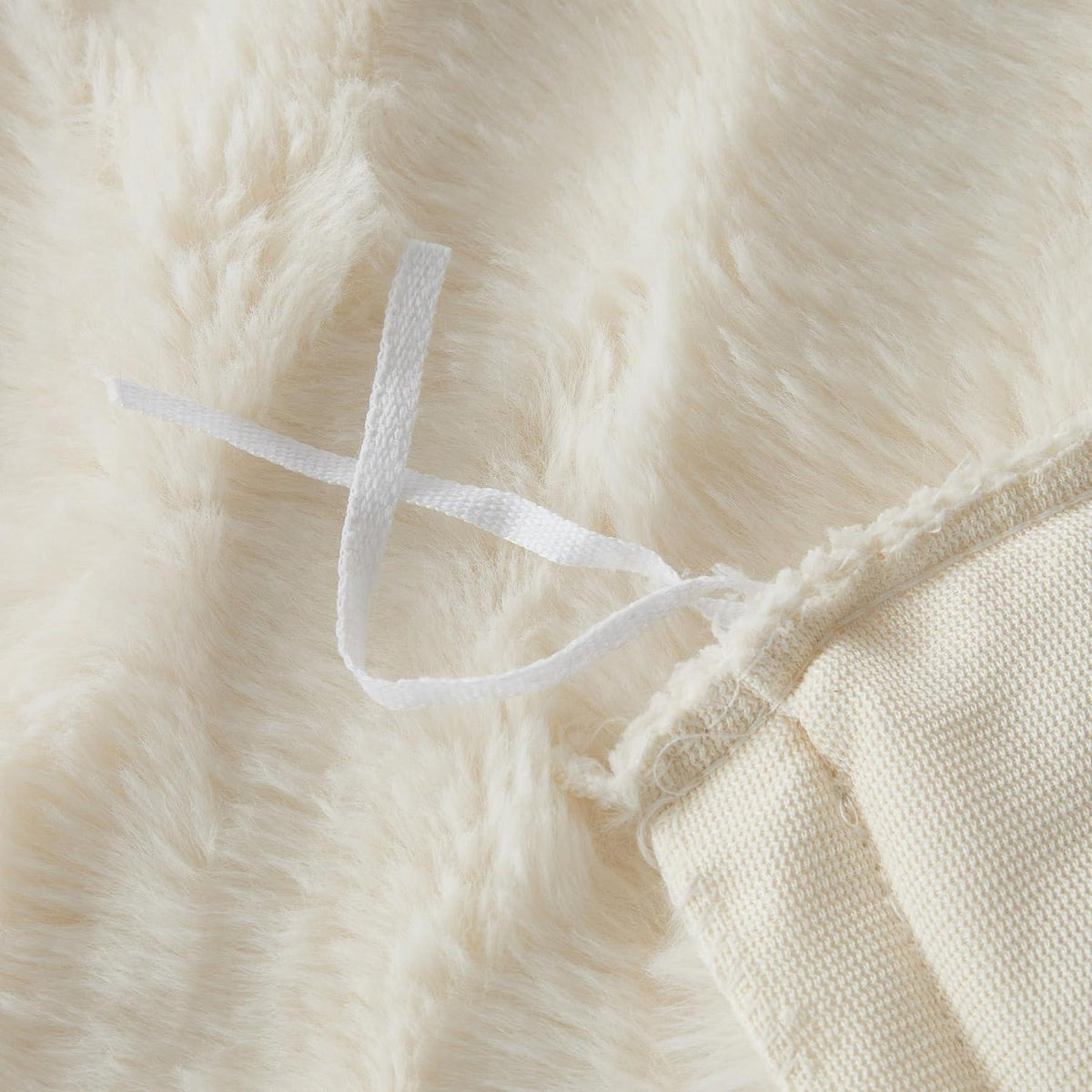 Plüsch Bettwäsche Set 155x220 Creme Weiß, Superweich & Warm