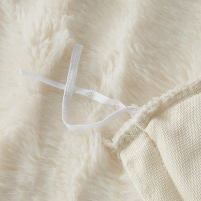 Plüsch Bettwäsche Set 155x220 Creme Weiß, Superweich & Warm
