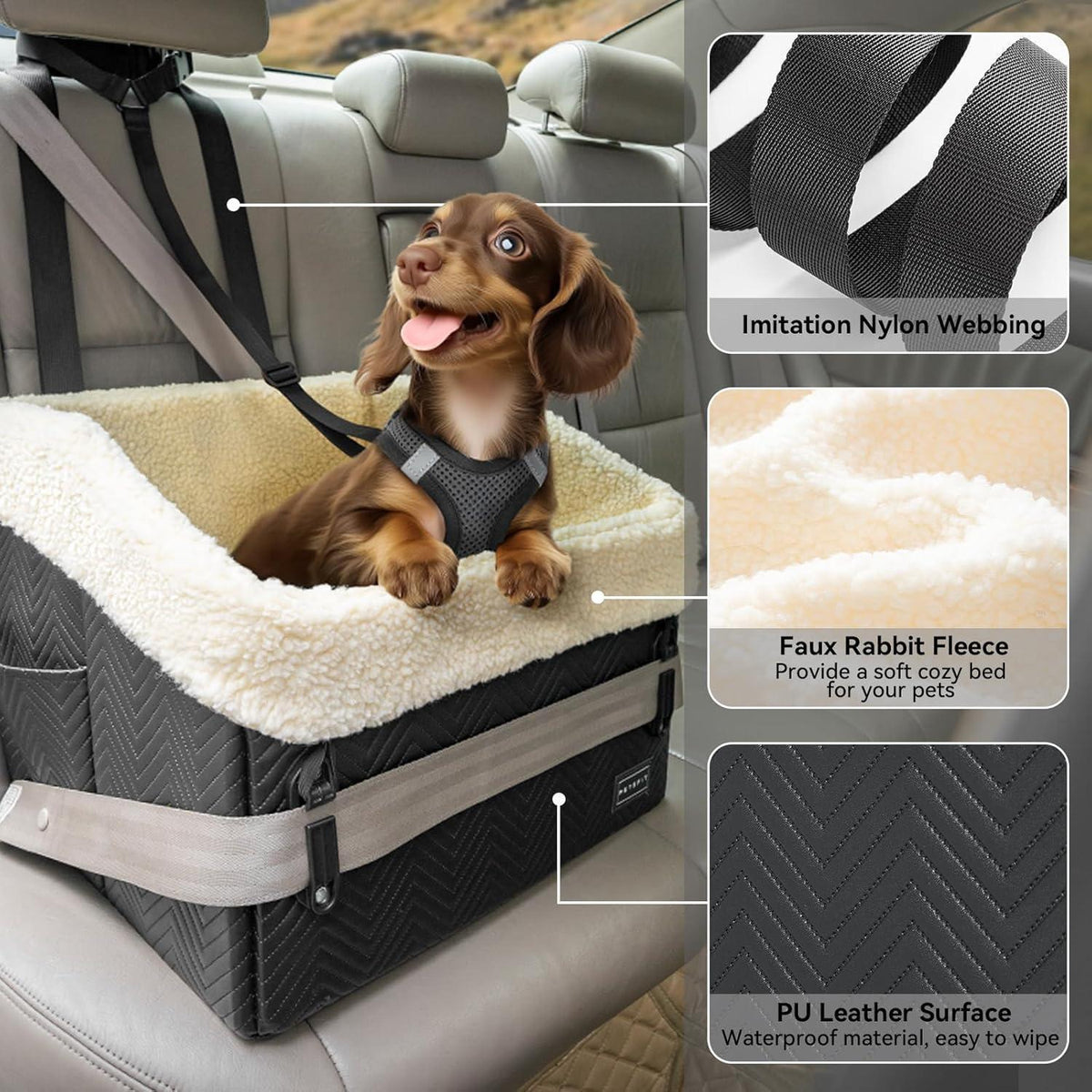 Hunde Autositz für kleine Hunde – Sicher & Komfortabel