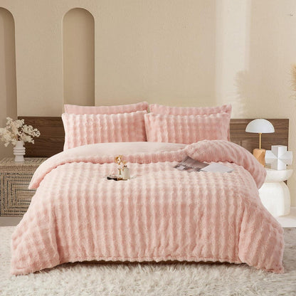 Plüsch Bettwäsche 135x200 Rosa – Winterwarm & Kuschelig