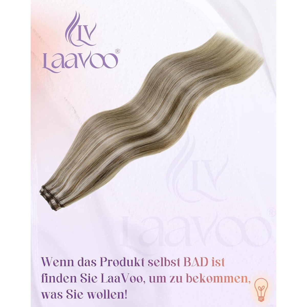 Echthaar Tressen Braun Blond Double Weft Haarverlängerung 55cm