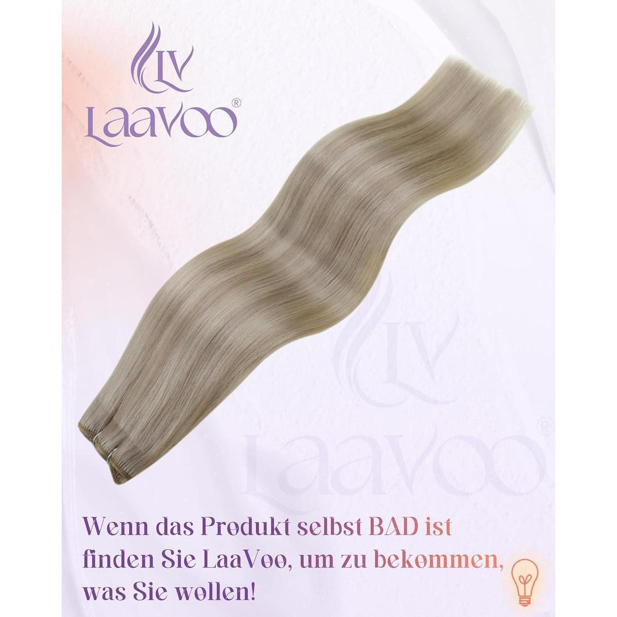 Echthaar Tressen Blond Einnähen Remy 35cm #P18/613
