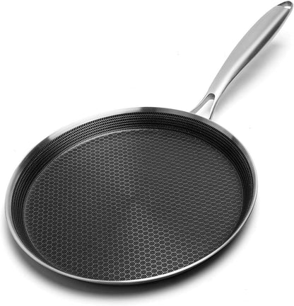 Edelstahl Crepe Pfanne 30 cm Antihaftbeschichtung Induktion