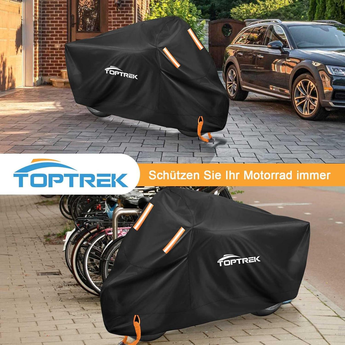XXL Motorrad Abdeckplane Wasserdicht Motorradgarage Harley Suzuki Kawasaki