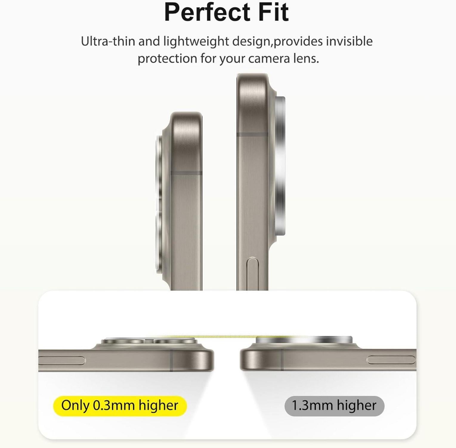 Kameraschutz 3er Pack für iPhone 16 Pro Max 9H Panzerglas Anti-Kratzer