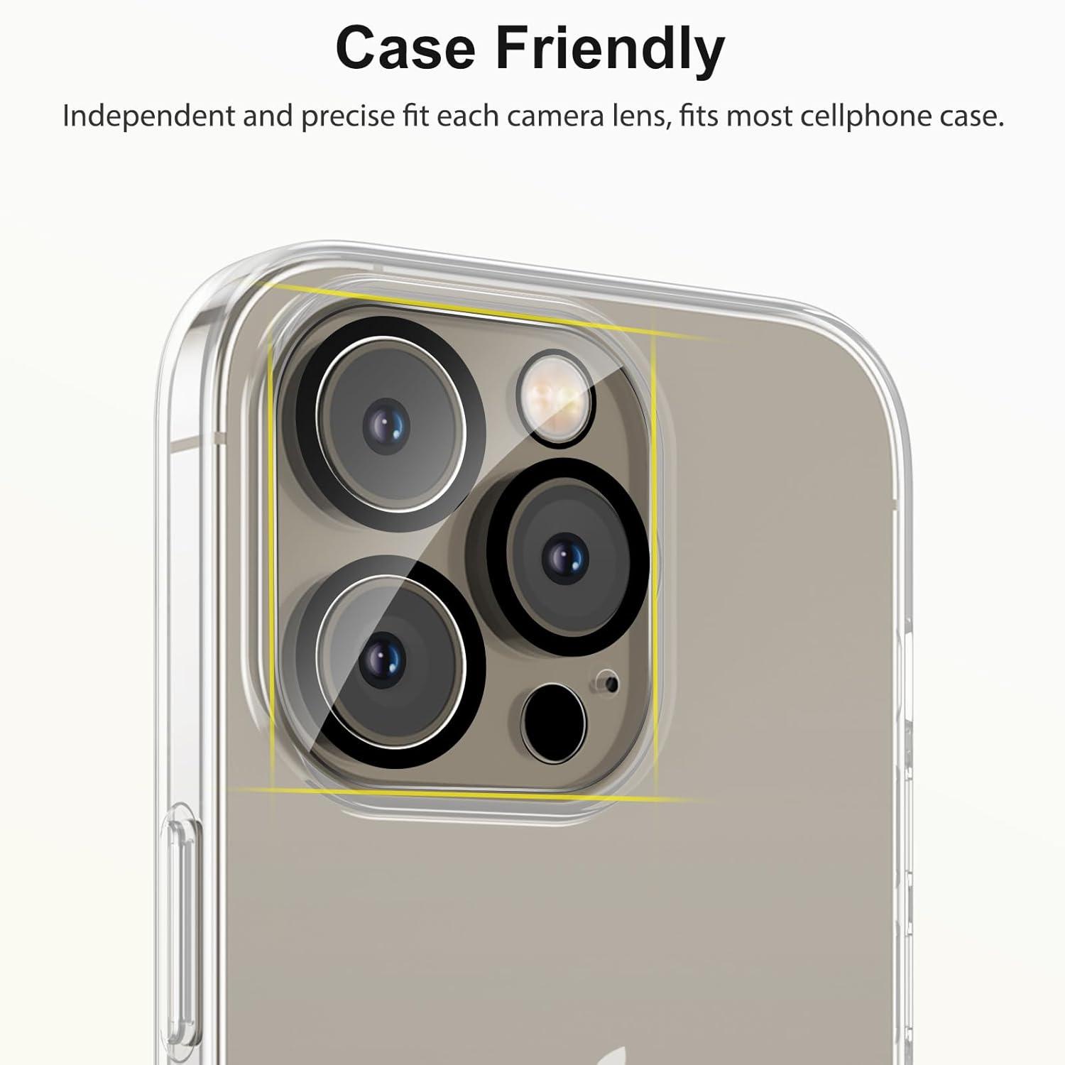 3 Stück Kameraschutz für iPhone 16 pro/max, 9H