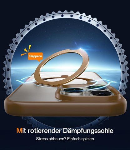 iPhone 16 Pro Max Hülle 360° Stand Magnetisch für MagSafe