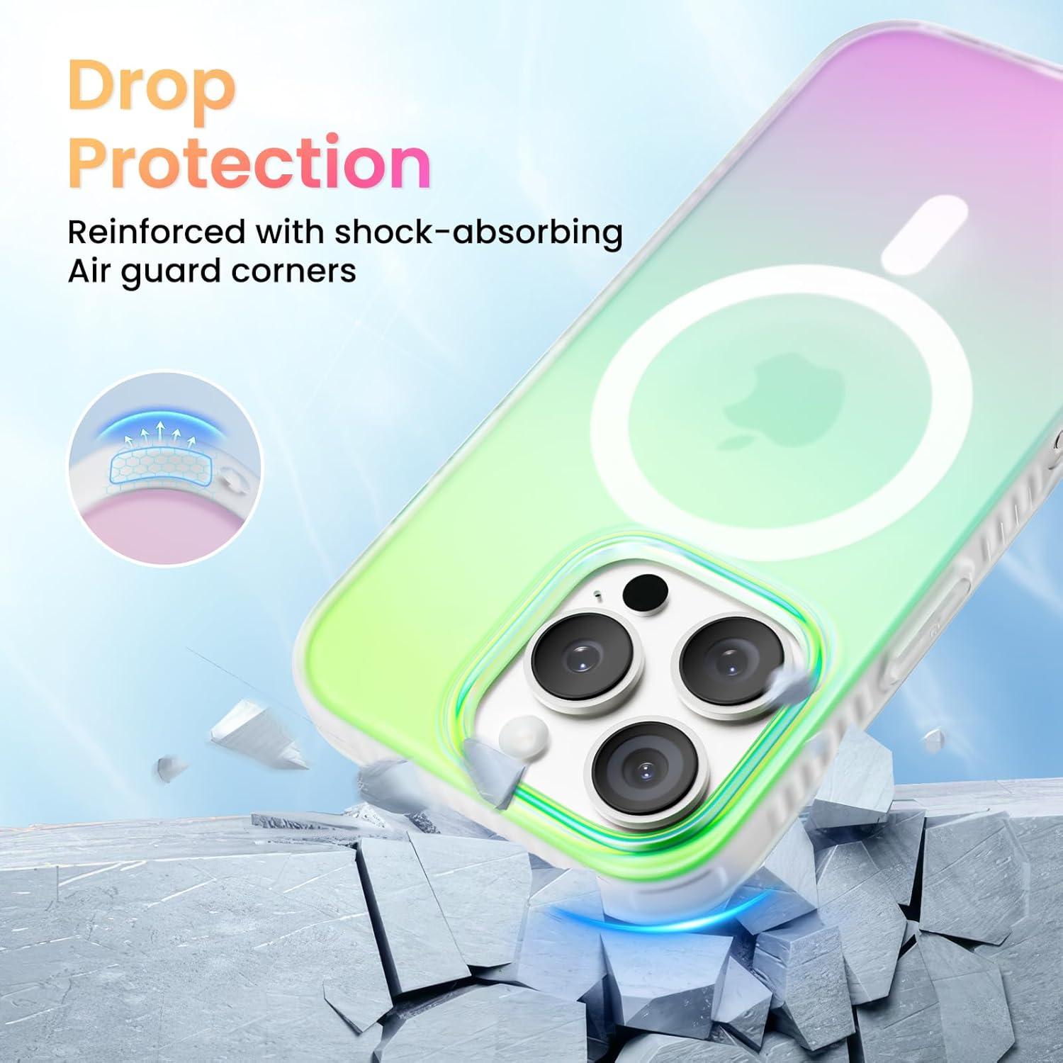 iPhone 16 Pro Hülle Magsafe kompatibel Fluoreszierender Farbverlauf