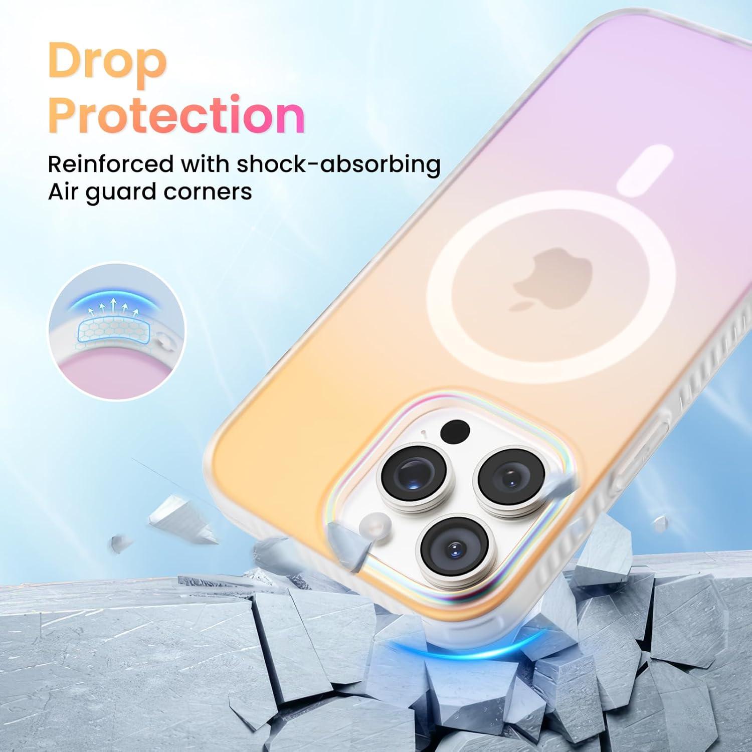 iPhone 16 Pro Max Hülle mit Magsafe, Fluoreszierender Farbverlauf