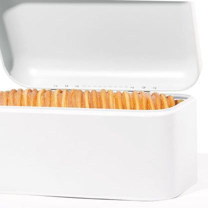 SYLANDO Brotkasten Metall Edelstahlgriff Retro Brot Box