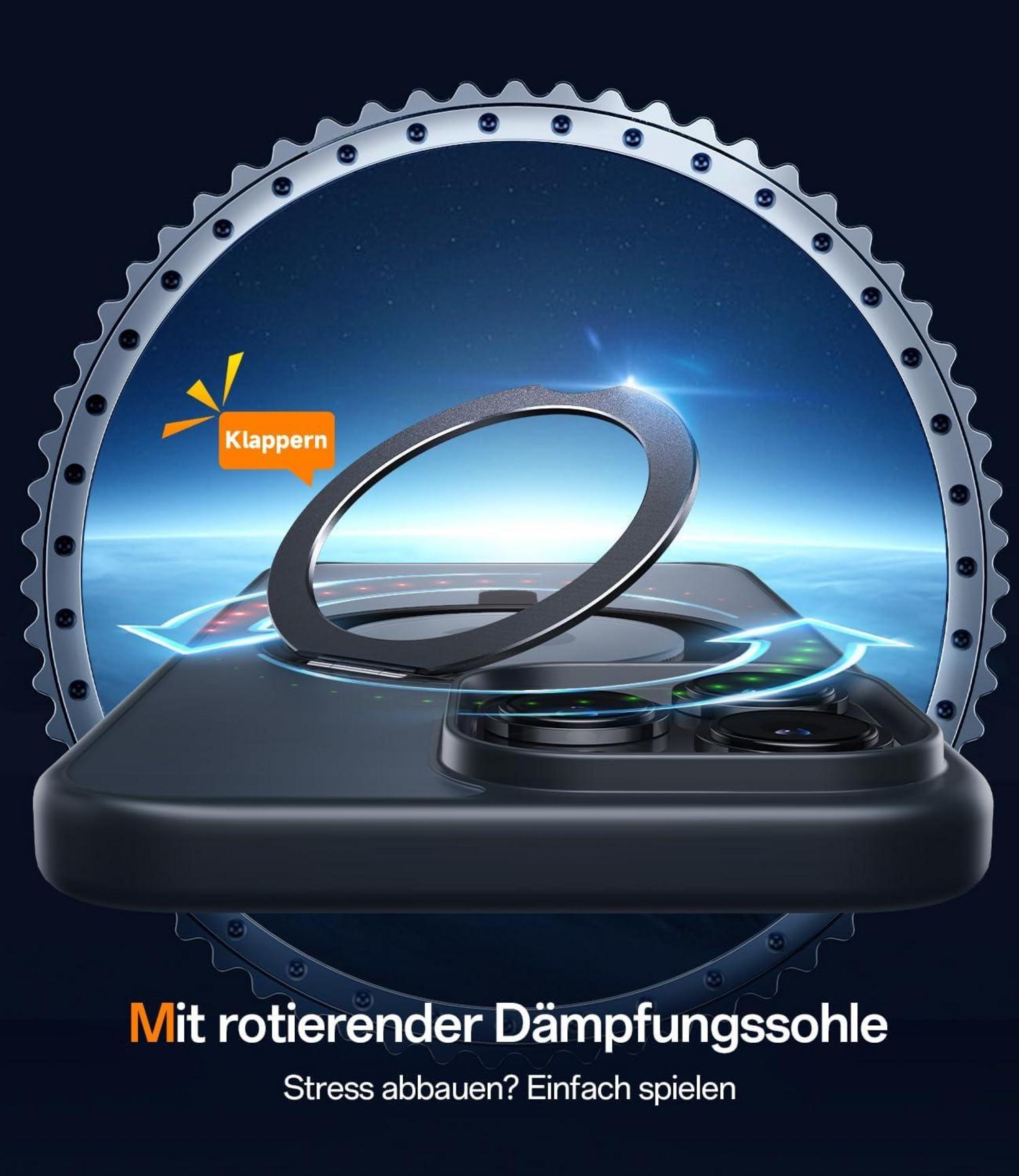 360° Magic Stand iPhone 16 Pro Max Hülle Militärschutz