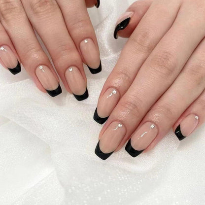24 Stück Eckig Ballerina Künstliche Nägel Falsche Nägel Glänzend