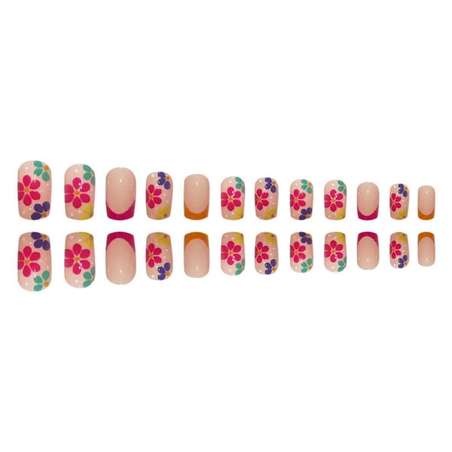 24 Blumen Press on Nägel Kunstnägel Fake Nails Set
