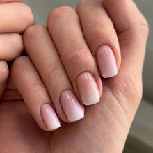24 Künstliche Nägel Rosa Weiß French Nail Art Set