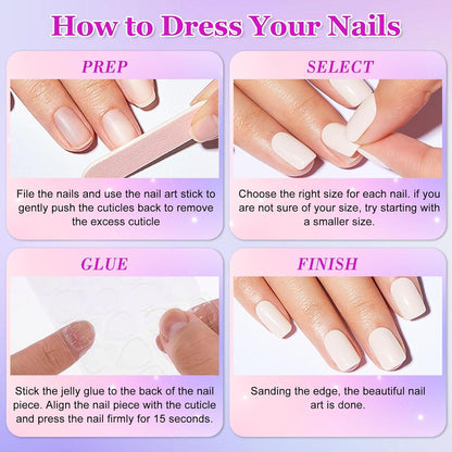24 Stück Glitzer Nude Rosa Kurze Ovale Falsche Nägel Full Cover Press on Nails