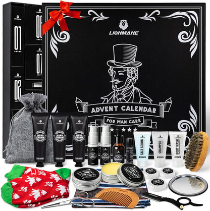 Adventskalender Männer 2024 Lionmane Bartpflege Set 24 Weihnachtskalender