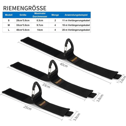 Klettband mit Öse und Dreiecksschnalle – 10er-Pack, 3 Größen