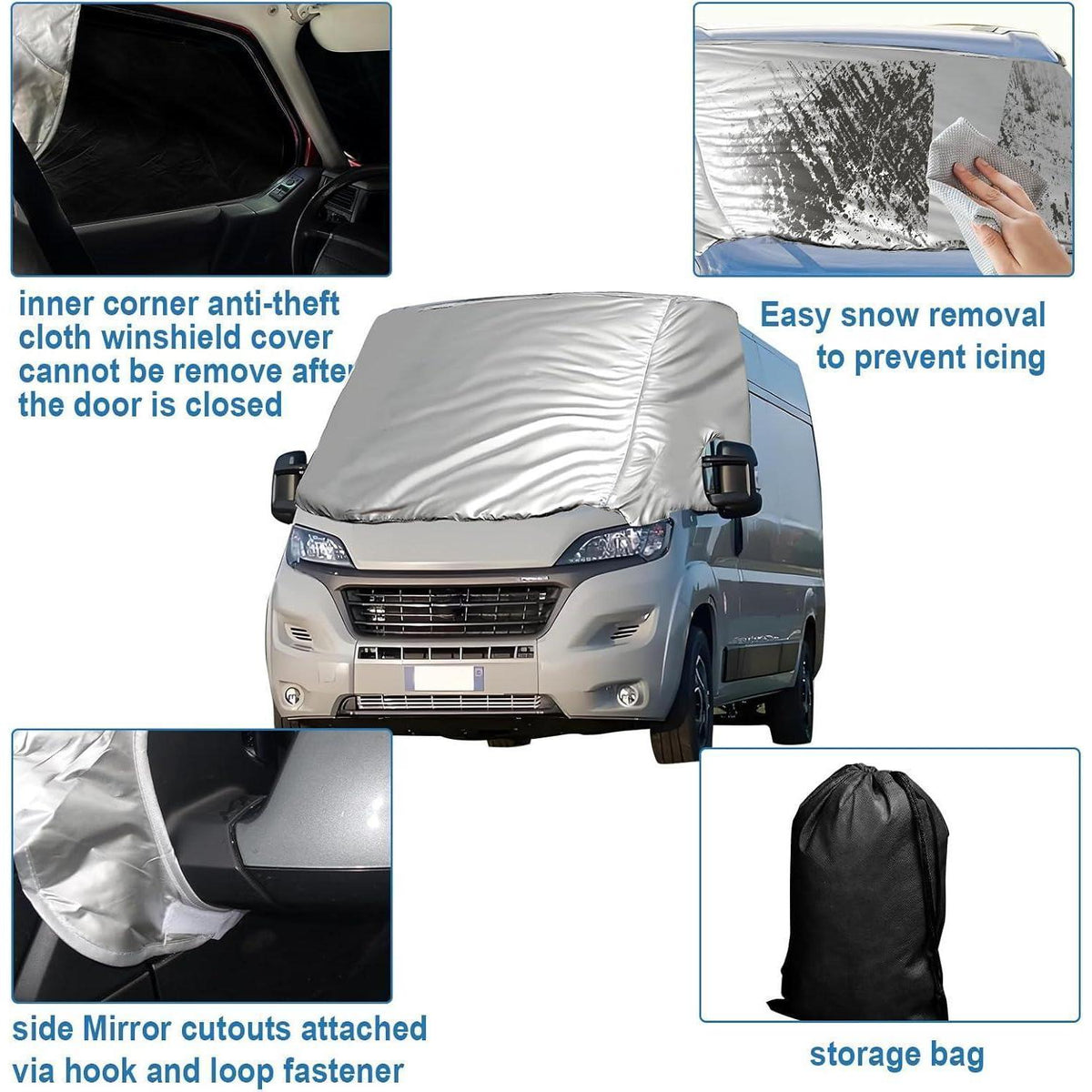 Thermo-Windschutzscheibenabdeckung für Ford Transit Custom 2012-2022