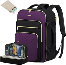 Großer Damen Reiserucksack 40L mit Packing Cubes, Laptopfach 17