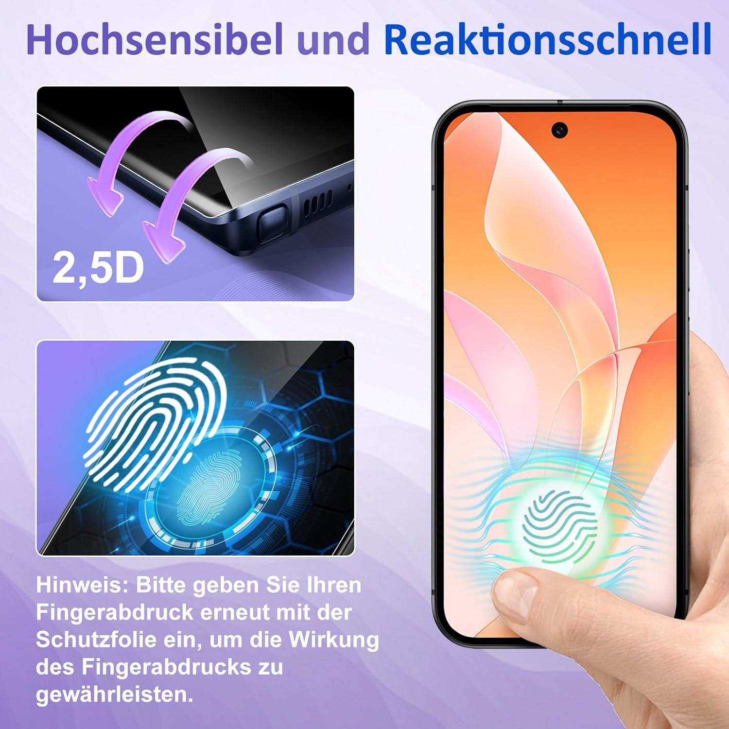 2er Set Panzerglas Displayschutz Google Pixel 9 Pro - 9H