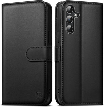 Handyhülle Samsung Galaxy A54 5G Wallet Leder Schwarz