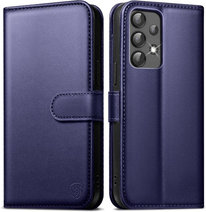 Samsung Galaxy A13 5G Hülle Wallet Leder Klappbar Flip Case Blau