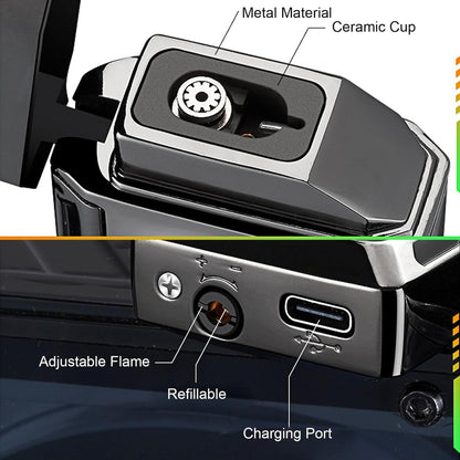 Multi-Functional Dual Flame Lighter mit farbigen