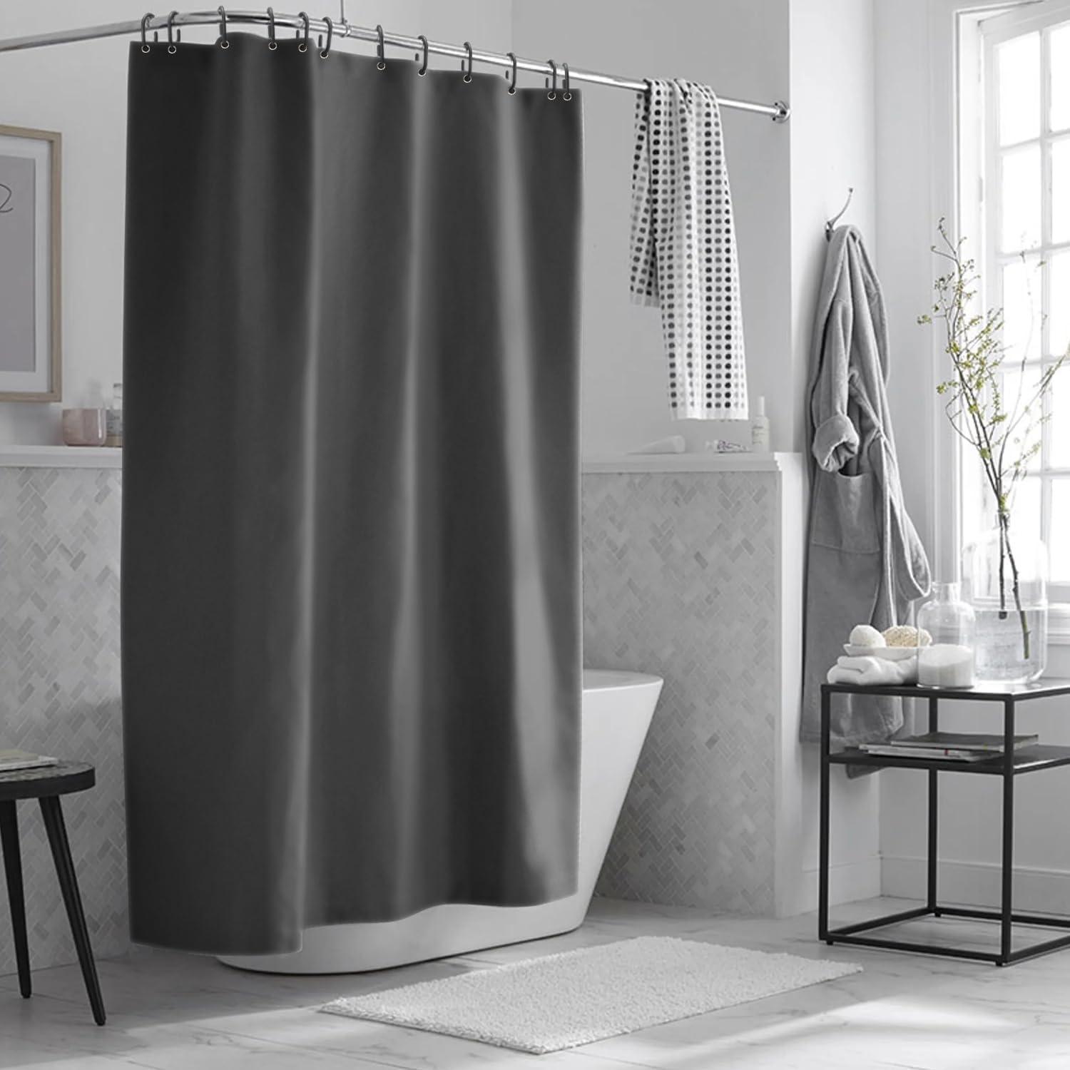 Duschvorhang Dark Grau 180x180 cm Anti-schimmel Wasserdicht Badezimmer