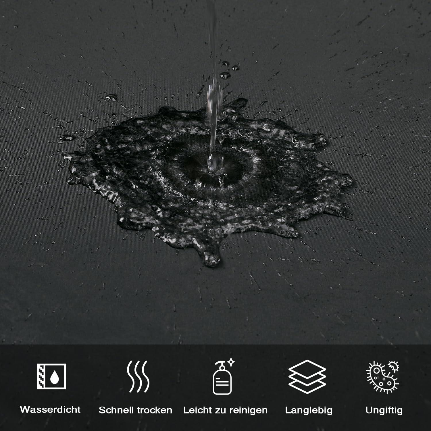 Duschvorhang Dark Grau 180x200 cm Anti-schimmel Wasserdicht