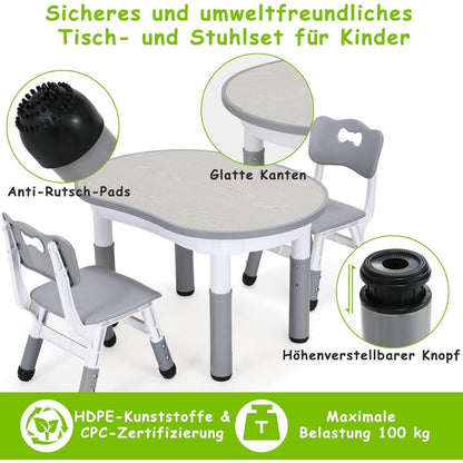 Kindertisch mit Stühlen für