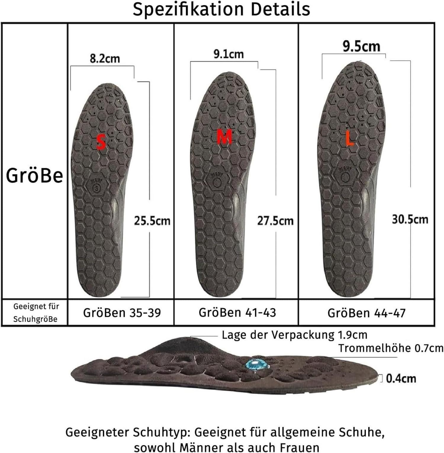 Deedlite Magnetische Schuheinlagen Akupunktur Massage Einlegesohlen