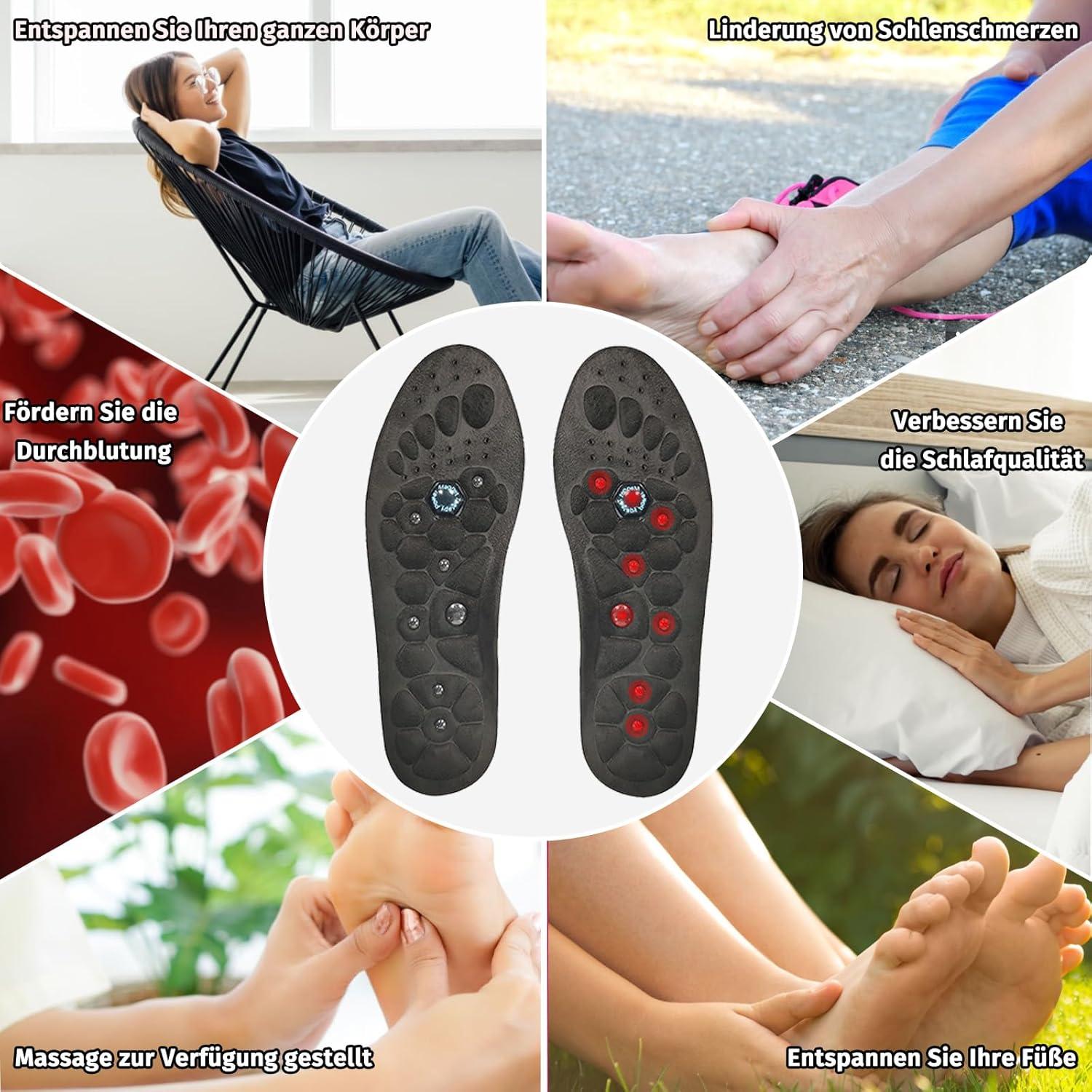 Deedlite Magnetische Schuheinlagen Akupunktur Massage Einlegesohlen