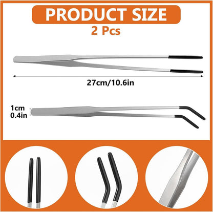 Aquarium Pinzette Set Edelstahl 27 cm Reptilien
