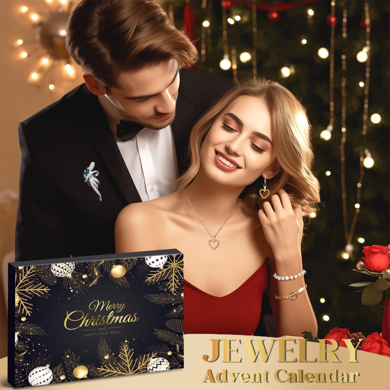 Adventskalender Schmuck 24 Weihnachtskalender Frauen Mädchen 2024