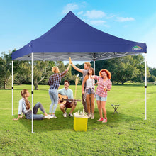 Faltpavillon 3x3 blau mit Seitenwänden, Sandsäcke