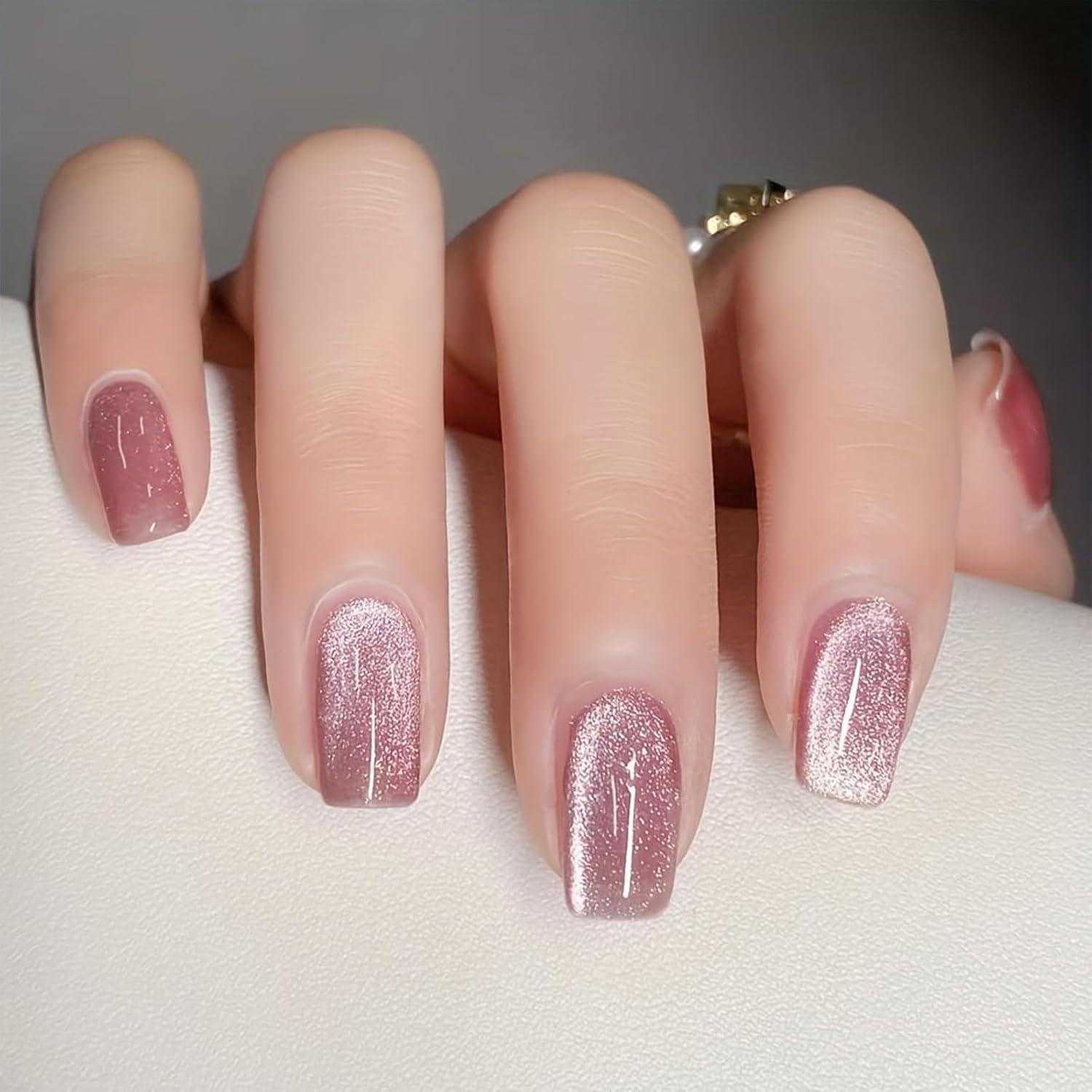 Press On Nails Acrylnägel Katzenaugen-Design 24 Stück