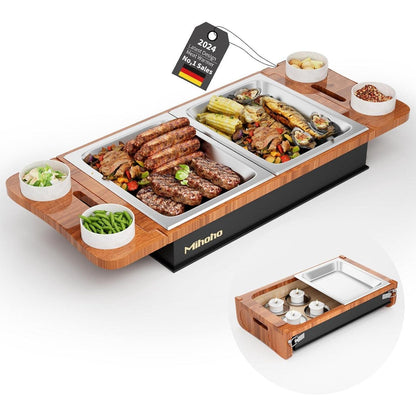 Fleischwarmhalter für Grillen BBQ Board Warmhaltebox Kerzen