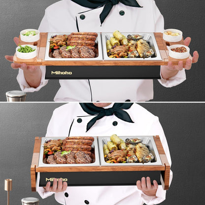 Fleischwarmhalter für Grillen BBQ Board Warmhaltebox Kerzen