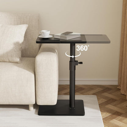 360° Schwenkbarer Beistelltisch – Höhenverstellbarer Couchtisch Schwarz