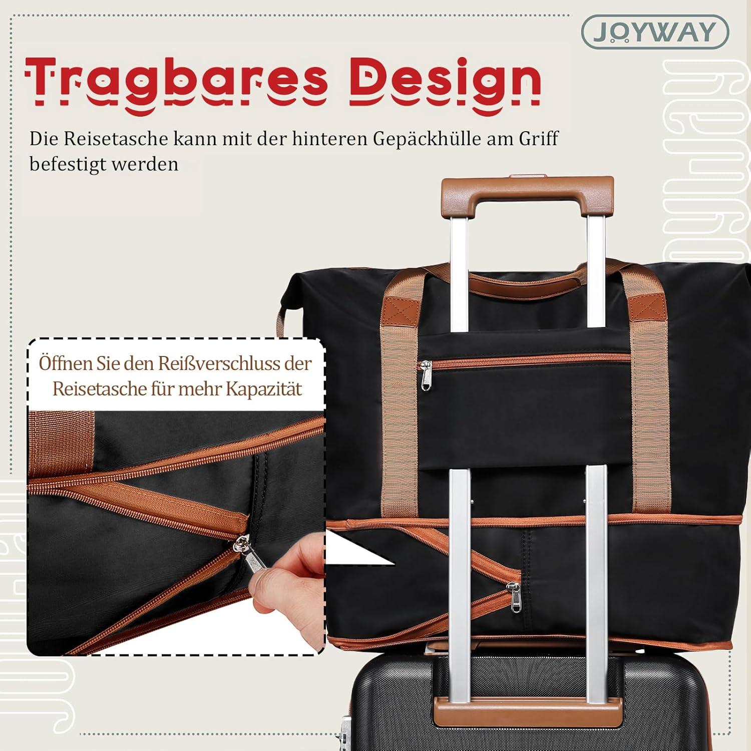 3-teiliges ABS Hartschalen Kofferset mit TSA-Schloss Schwarz XL-76cm