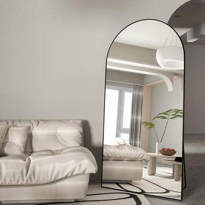 Großer Freistehender Ganzkörperspiegel 180x80cm – Schwarz