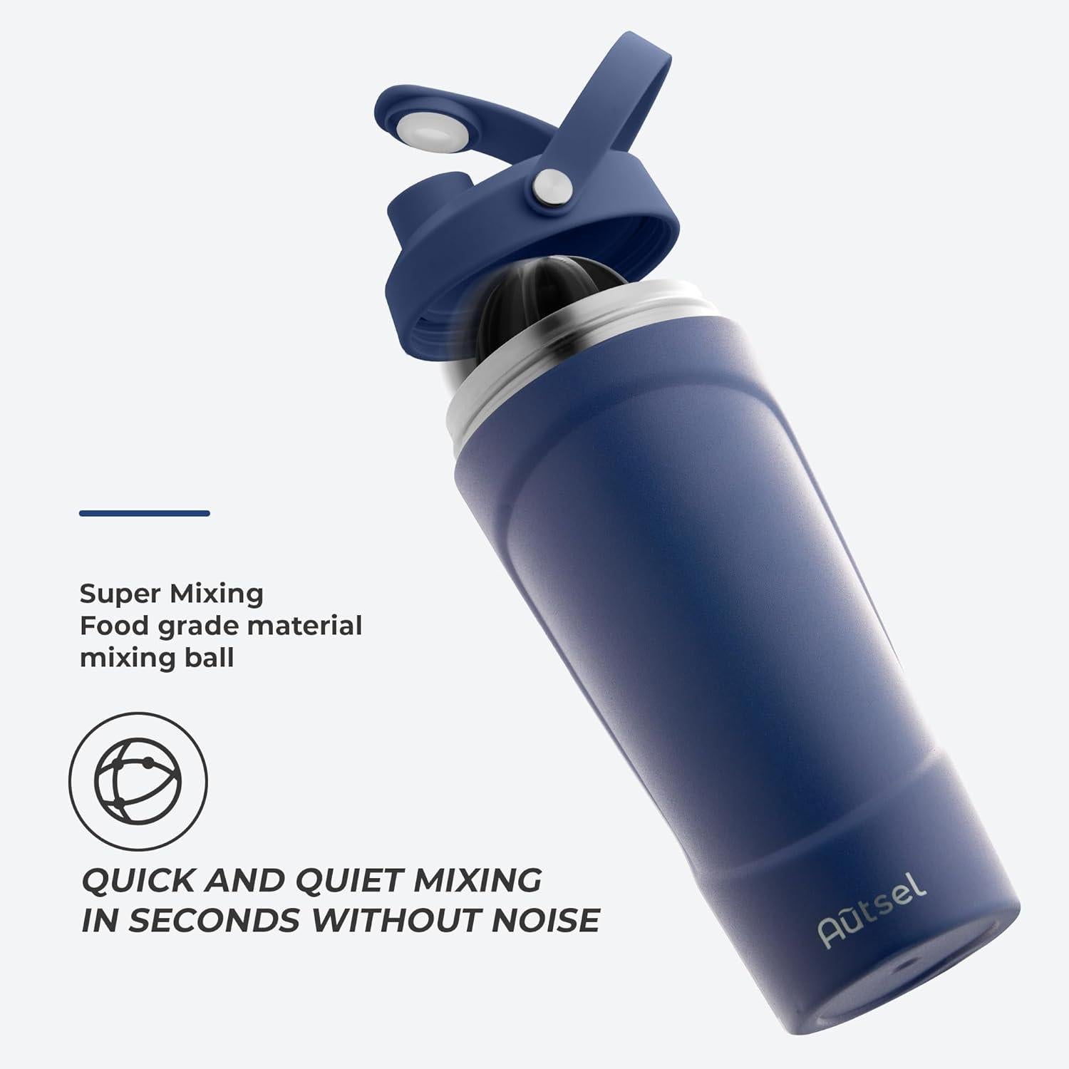 Edelstahl Protein Shaker 750ml mit Kugel Vakuum