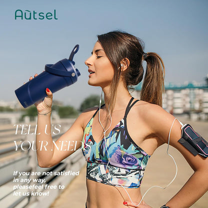 Protein Shaker Edelstahl 750ml Kugel Vakuum Isolier Shake Becher BPA