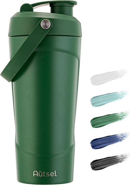Edelstahl Protein Shaker 750ml mit Kugel Vakuum Isolierbecher BPA-frei