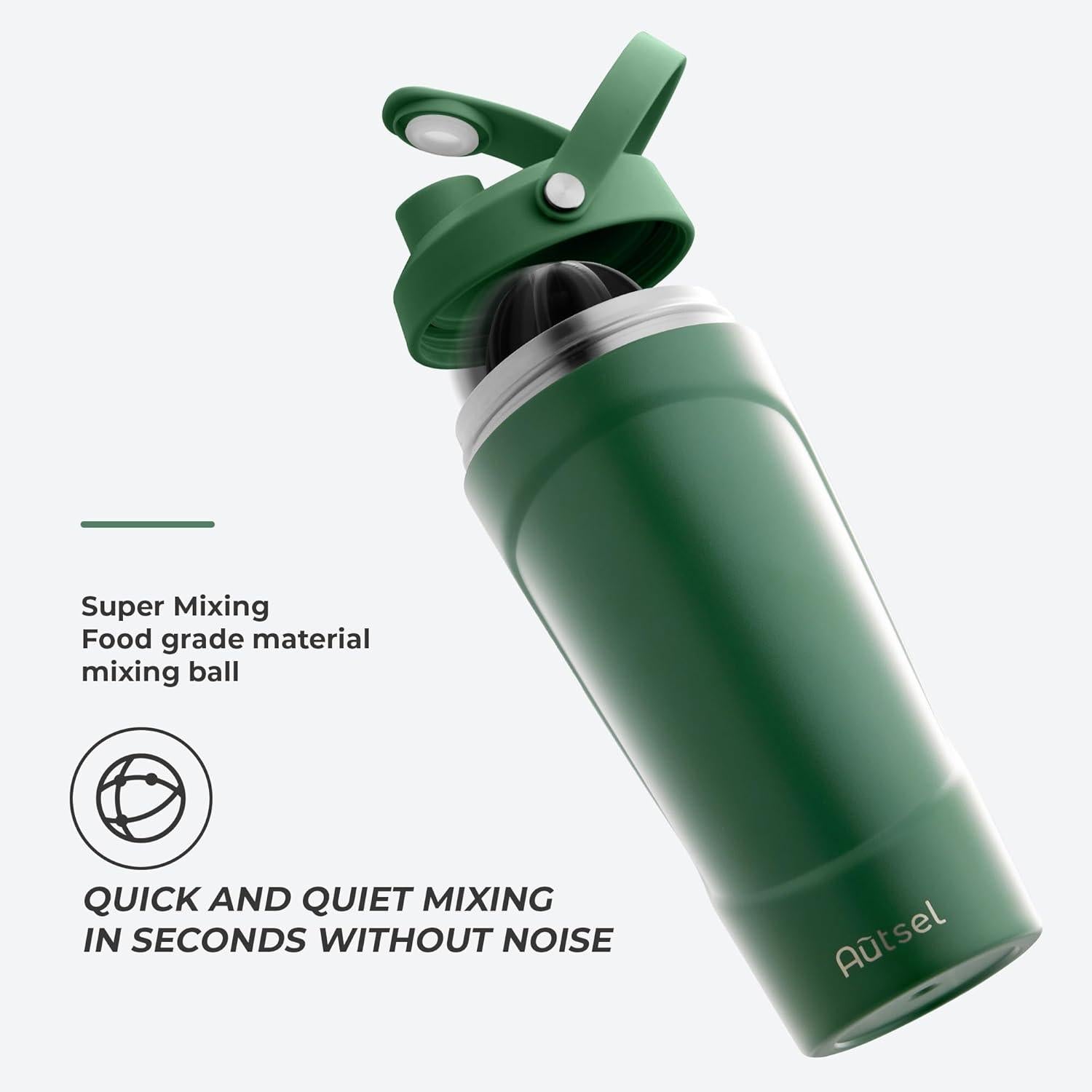 Edelstahl Protein Shaker 750ml mit Kugel Vakuum