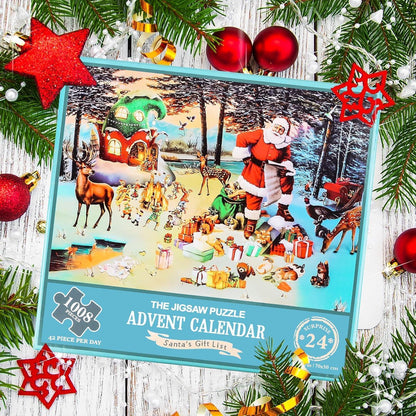Adventskalender Puzzleset 2024 Weihnachtsmann Geschenke 1008